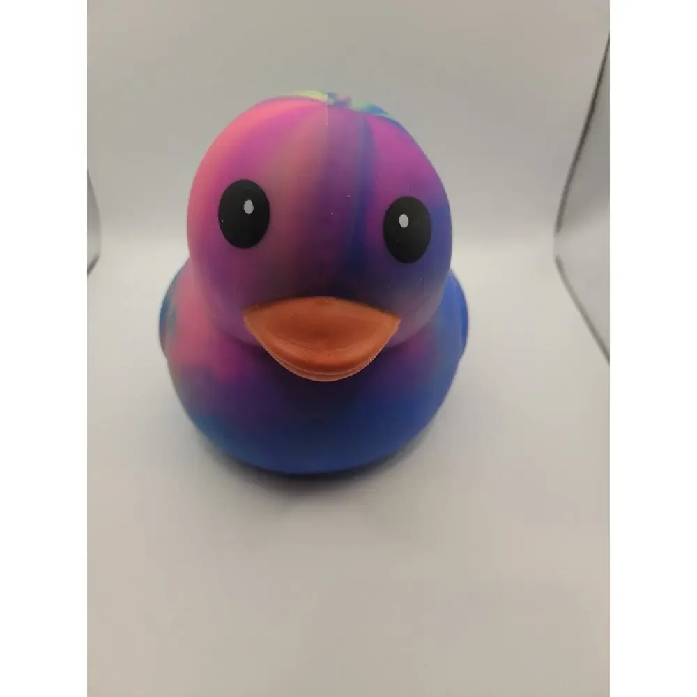Squeeezy Jumbo Squeezy Duck Tie-Dye Pink Squishy Stress Relief Toy New With Tags